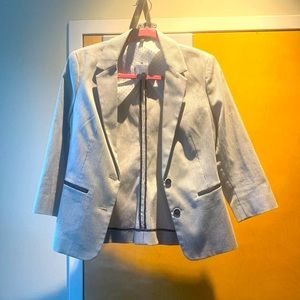 Navy & white striped blazer NWT